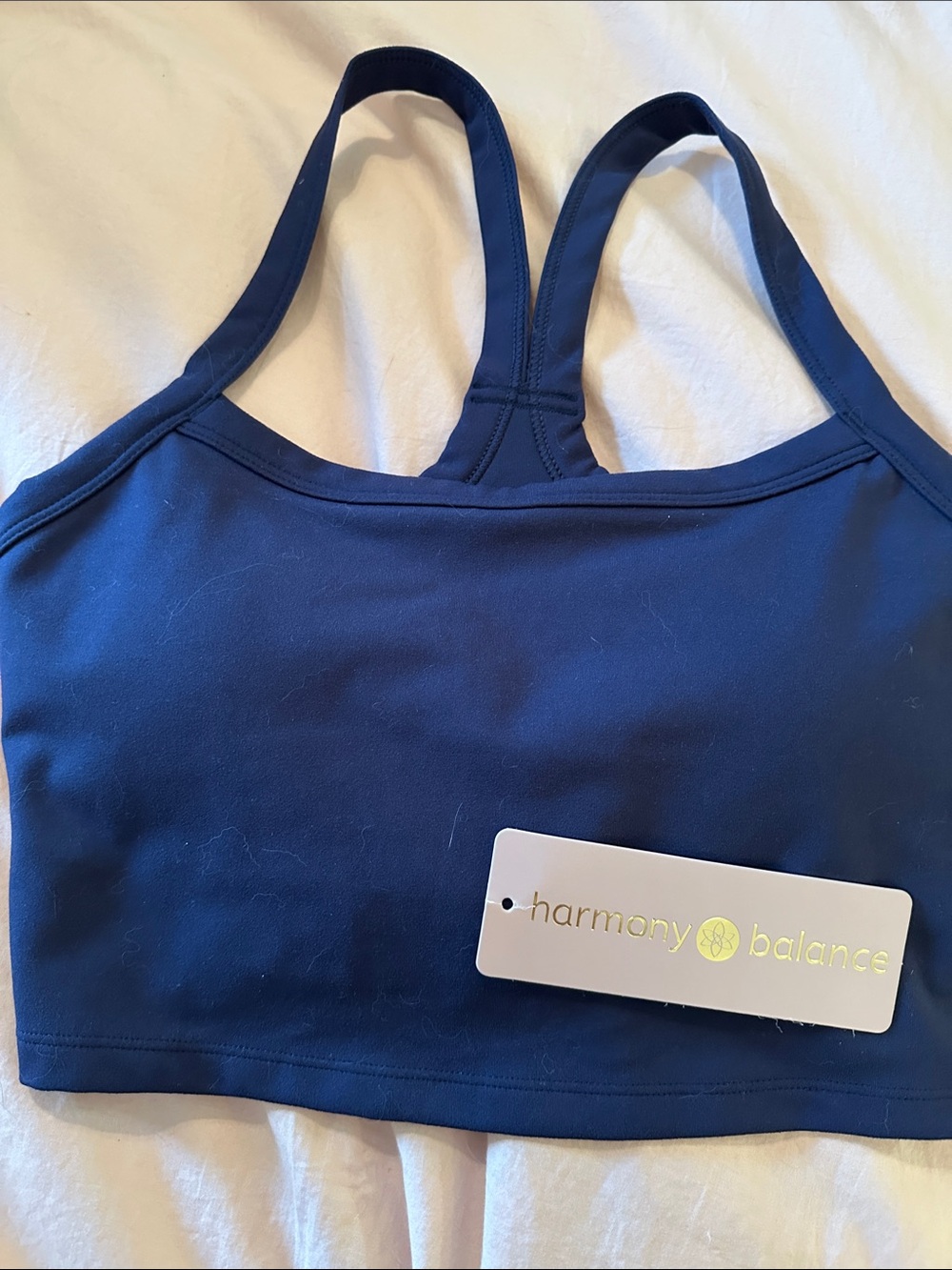 Navy Strappy yoga Crop Bralette